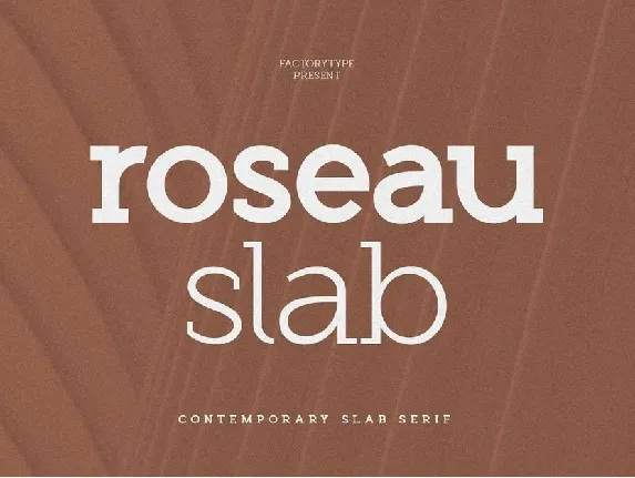 Roseau Slab font