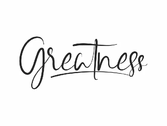 Greatness Demo font