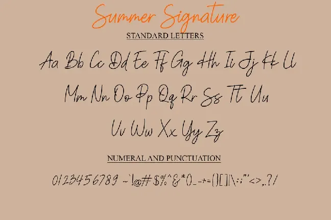 Summer Signature font