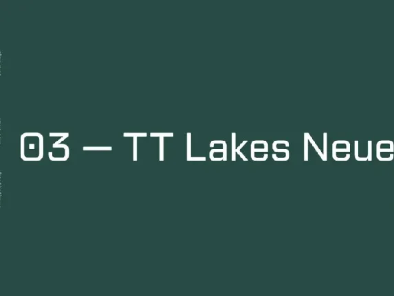 TT Lakes Neue Family font