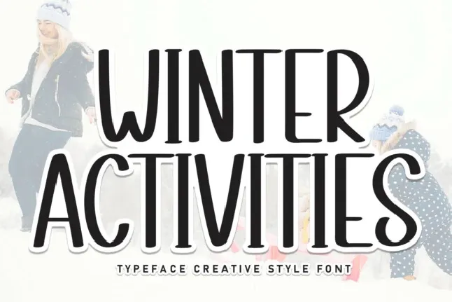 Winter Activities Display font