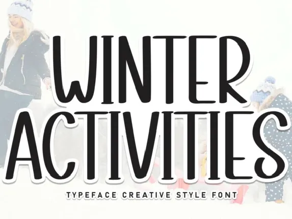 Winter Activities Display font