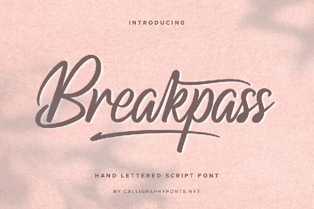 Breakpass Demo font