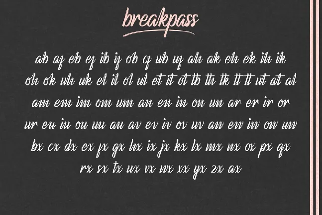 Breakpass Demo font