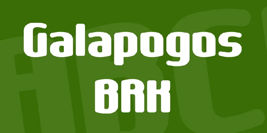 Galapogos BRK font