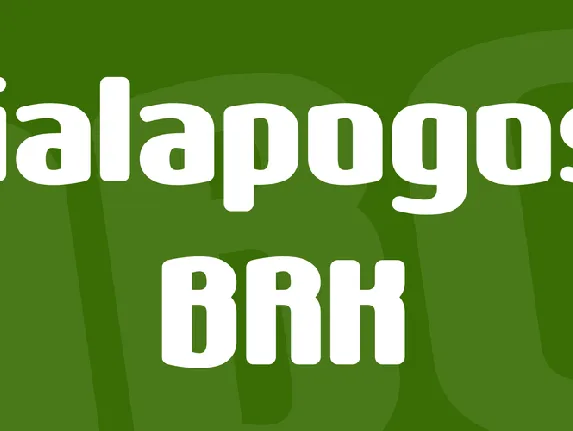 Galapogos BRK font