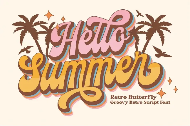 Retro Butterfly font