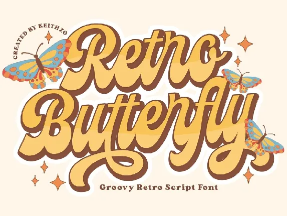 Retro Butterfly font