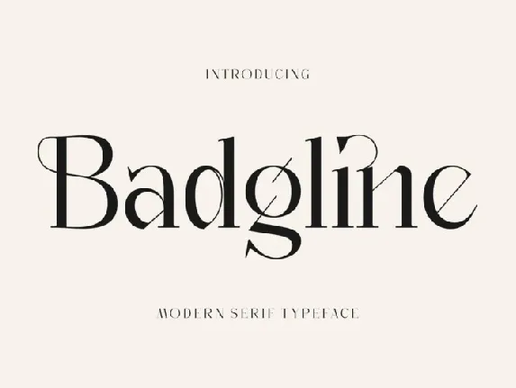 Badgline font