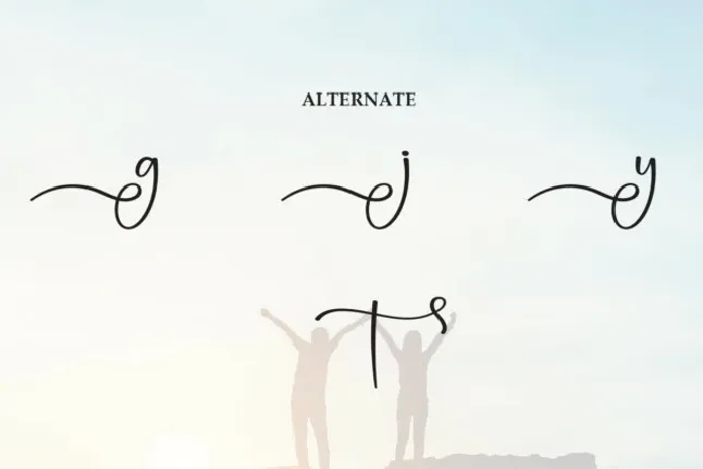 Greathing Script font