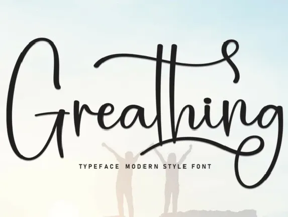 Greathing Script font