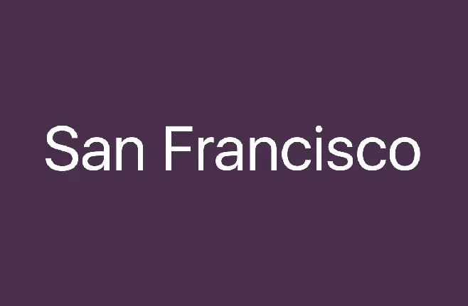 San Francisco font