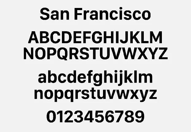 San Francisco font