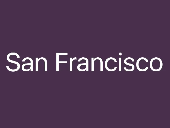 San Francisco font