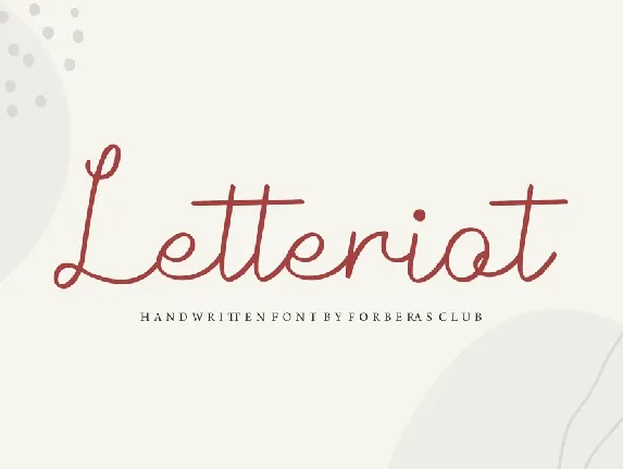 Letteriot font