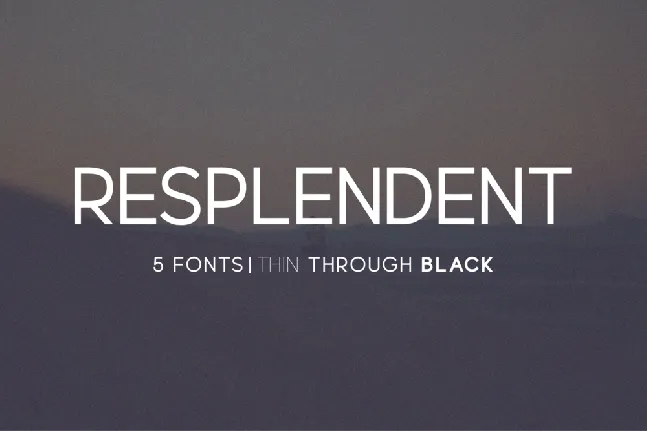 Resplendent font