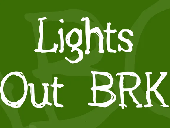 Lights Out BRK font