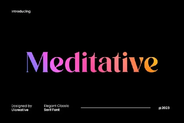 Meditative font