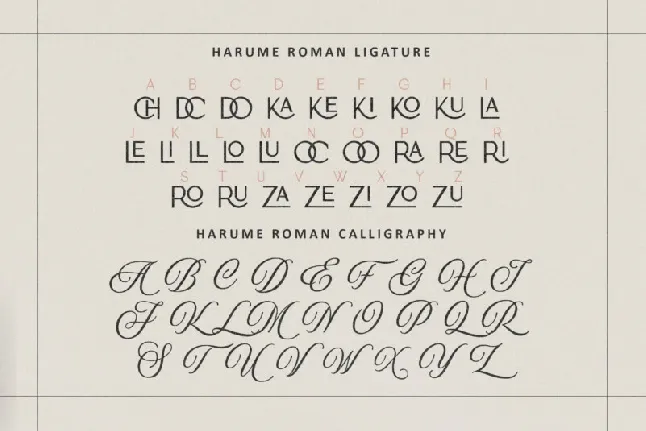 Harume Roman font