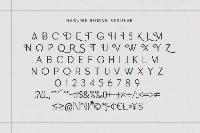 Harume Roman font