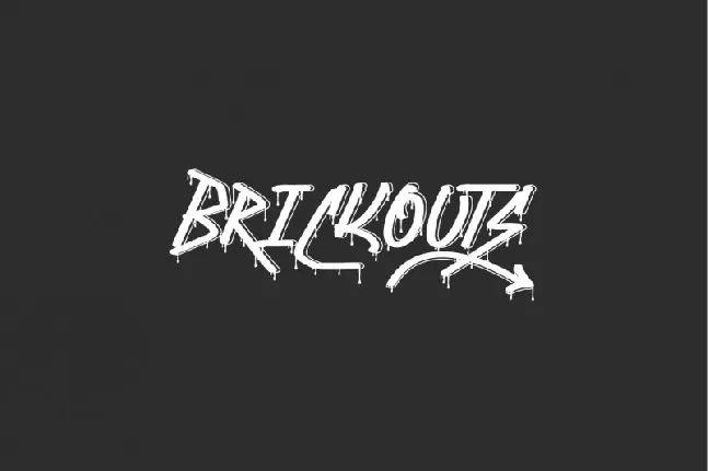 Brickouts Display font