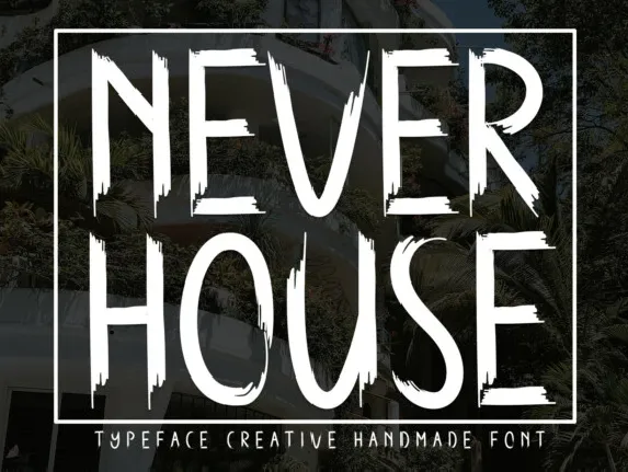 Never House Display font