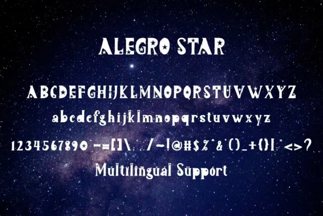 Alegro Star font