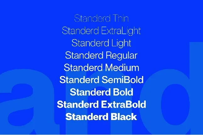 Standerd font