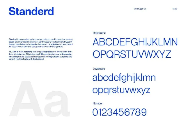 Standerd font