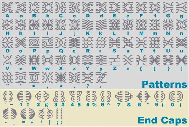 Line Dings BRK font