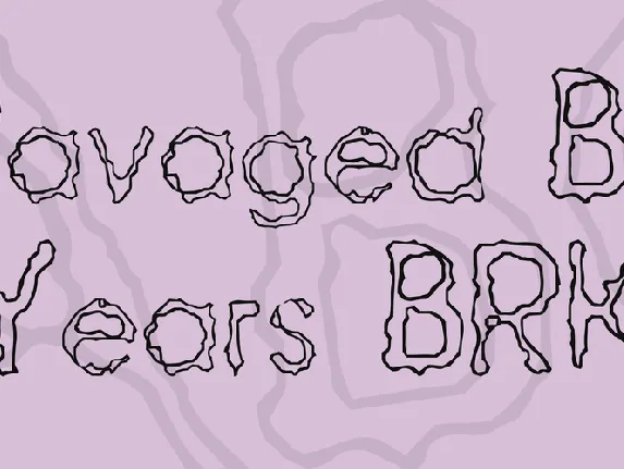 Ravaged By Years BRK font