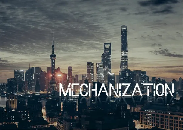 Mechanization font