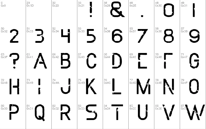 Mechanization font