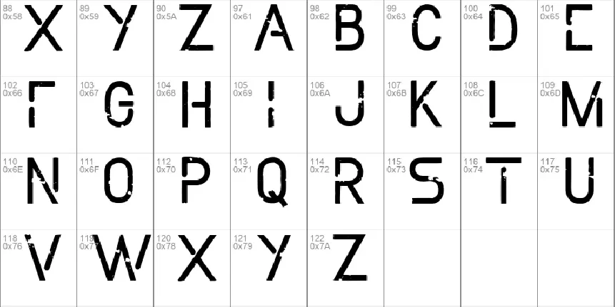 Mechanization font