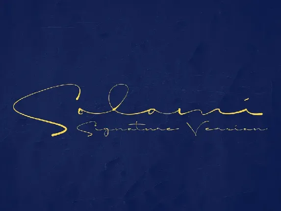 Solami Signature font