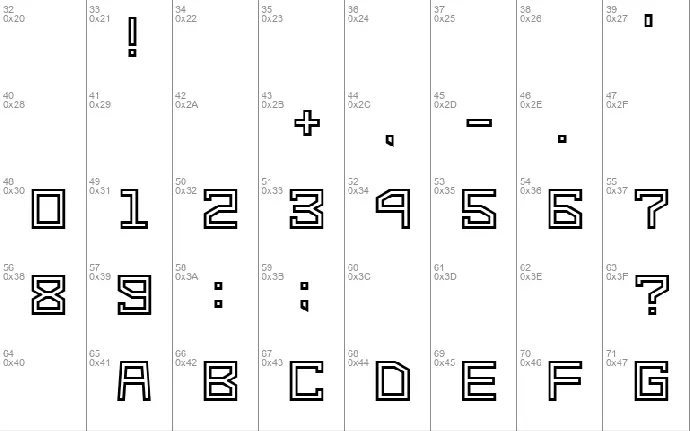 Super G-Type 2 font