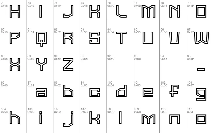 Super G-Type 2 font