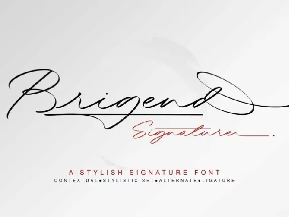 Brigend Signature font