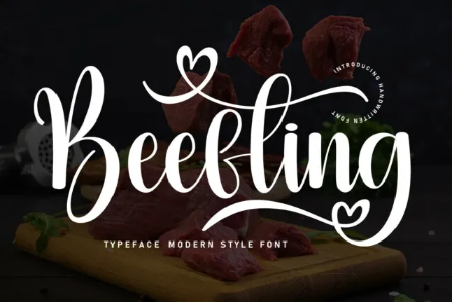 Beefting Script font