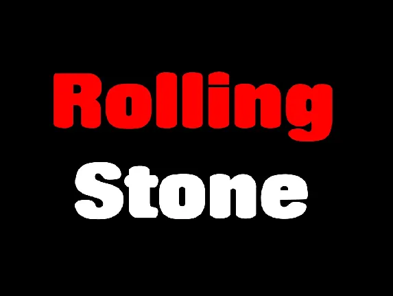 Rolling Stone font