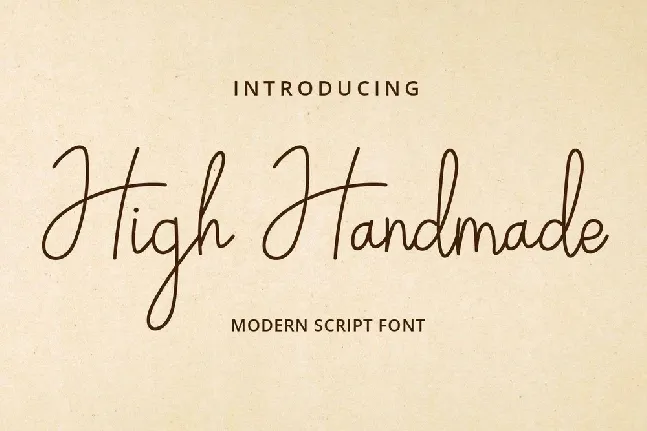 High Handmade font