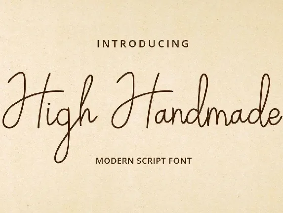 High Handmade font