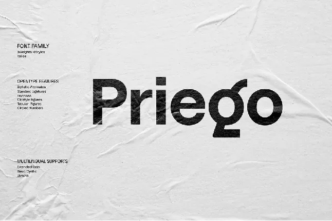 Priego Family font