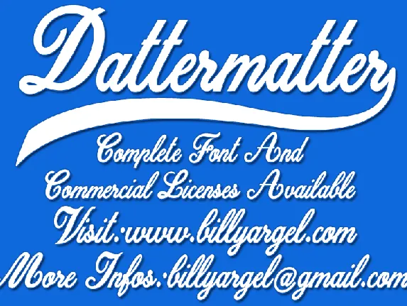 Dattermatter Personal Use font