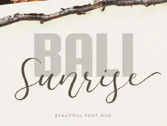 Bali Sunrise Calligraphy font