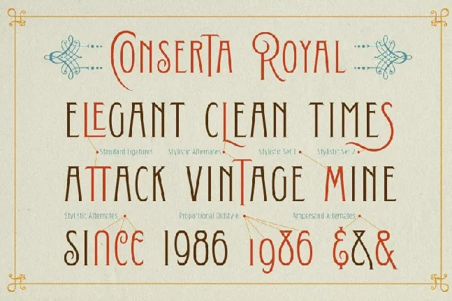 Conserta Vintage Display font