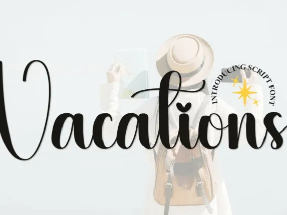 Vacations Script font