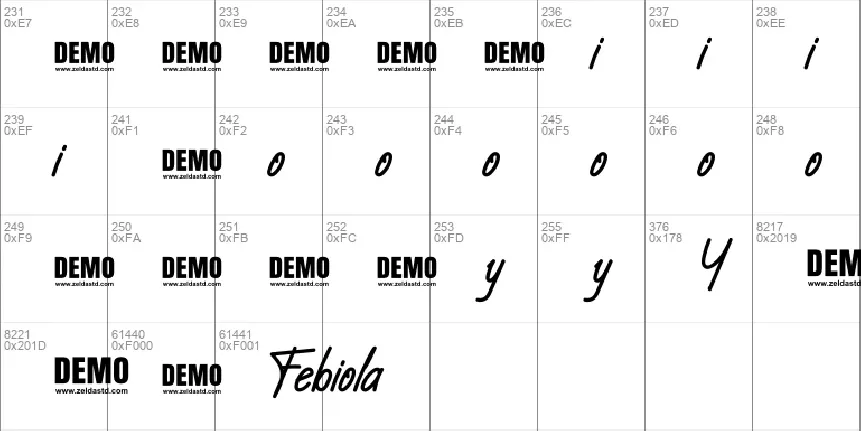 Febiola - DEMO FONT