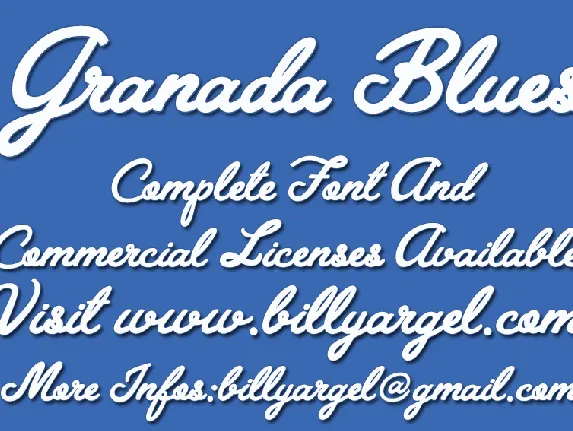 Granada Blues Personal Use font