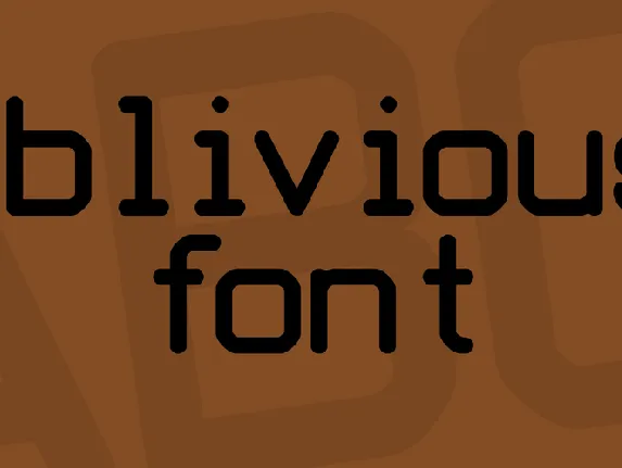 Oblivious font